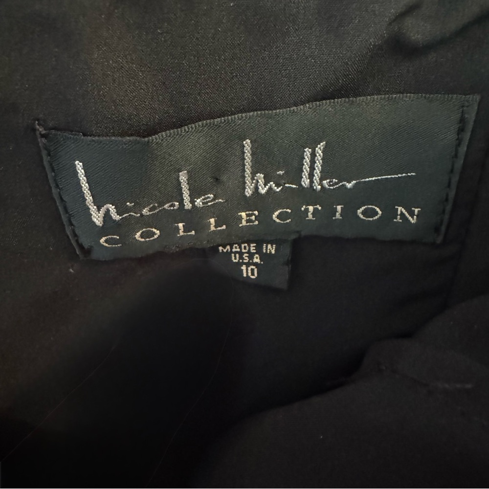 Nicole Miller Collection Black Strapless Ruched Satin Dress – Size 10 - Picture 2 of 5